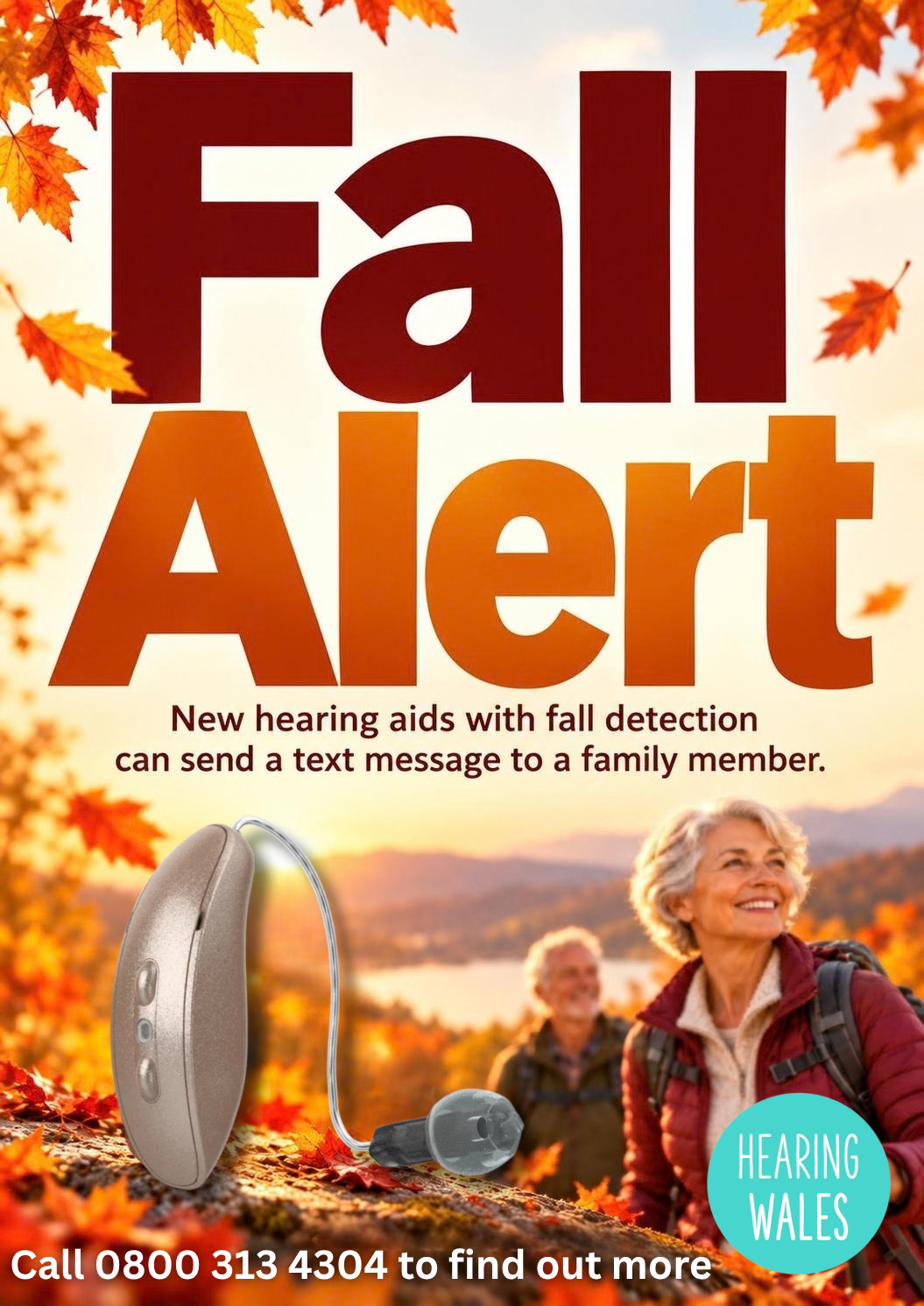 Starkey Omega AI Hearing Aids at Hearing Wales - With fall detection technology, designed to recognise when a wearer experiences a fall and automatically alert selected contacts if assistance may be needed.